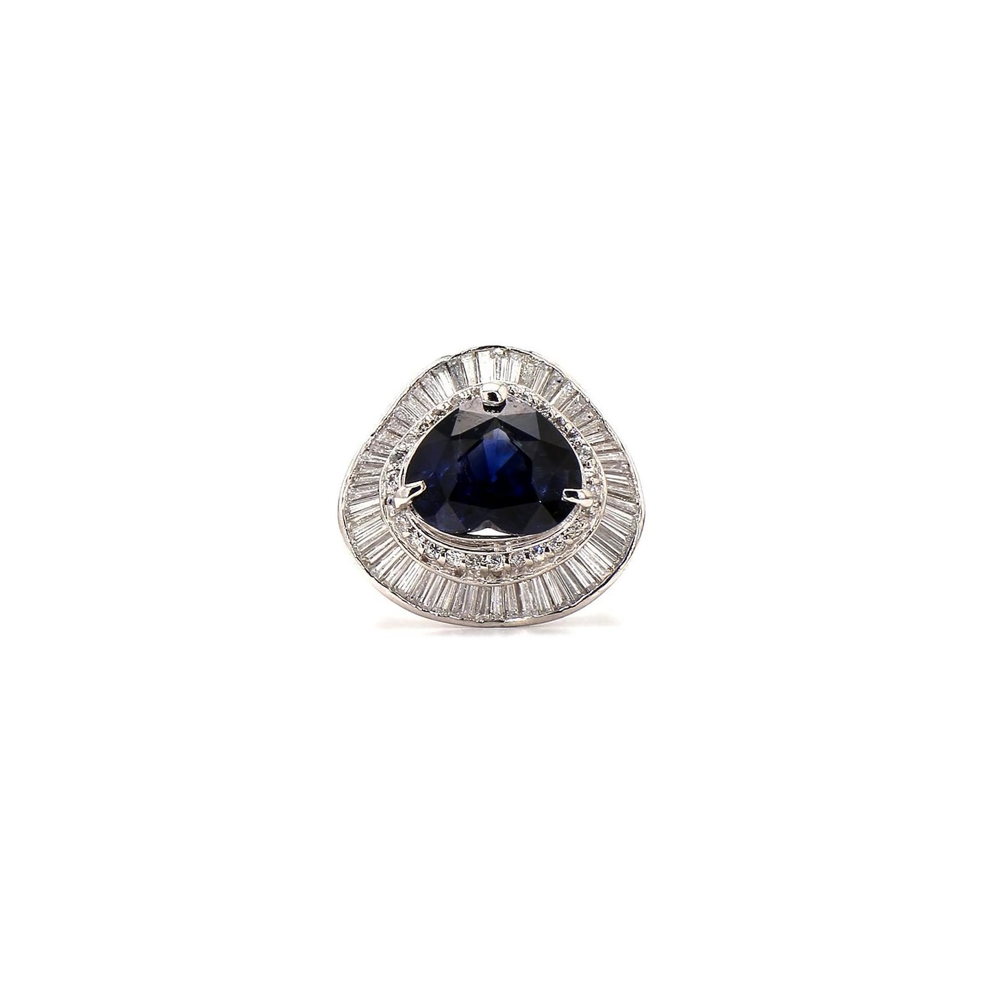 High-Impact Cocktail Rings: Bold Sapphire and Baguette Design