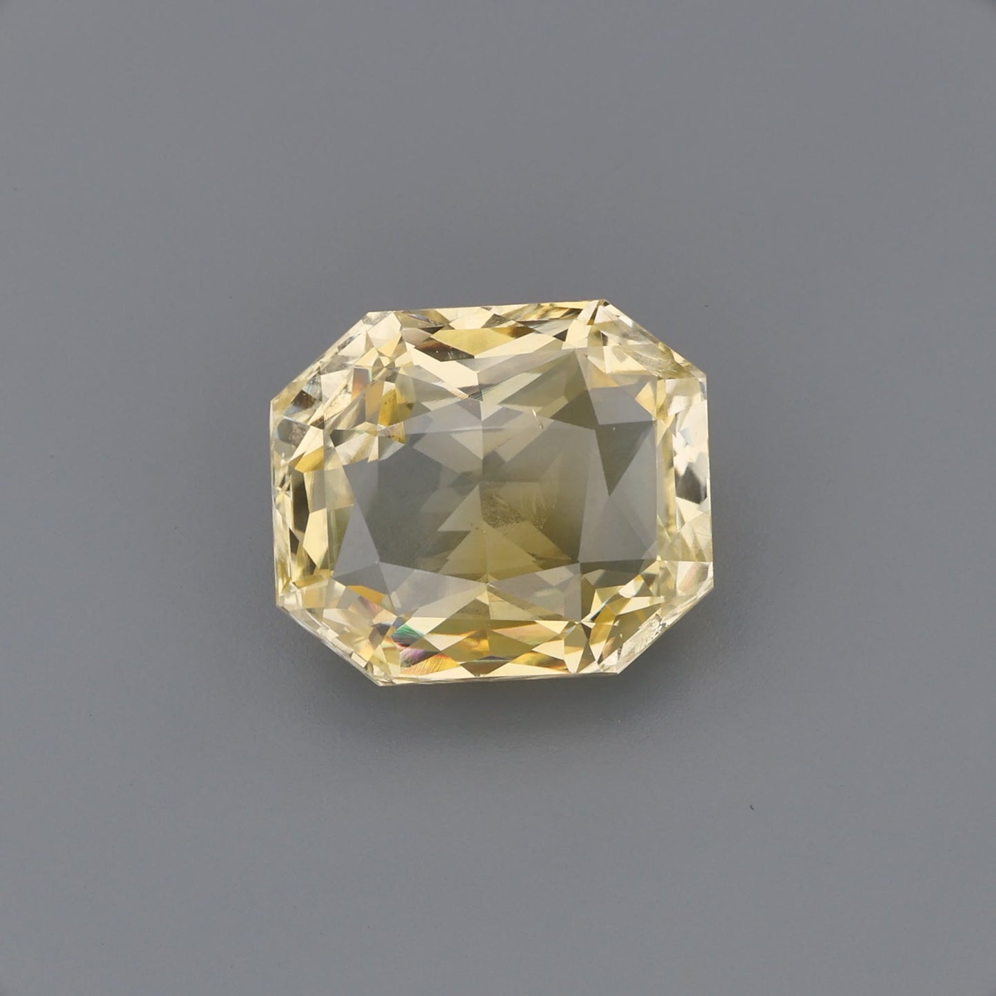 Vibrant Fancy Yellow Sapphire - Rectangular Radiant Cut Loose Gemstone