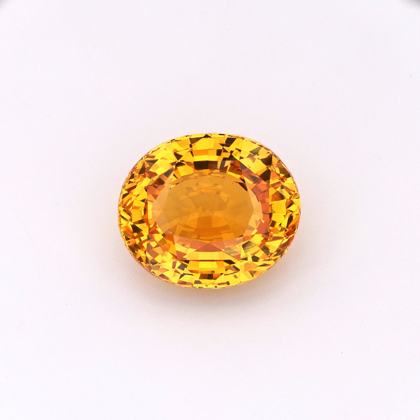 Fiery Orange Sapphire | Vivid Round Brilliant Cut Gemstone
