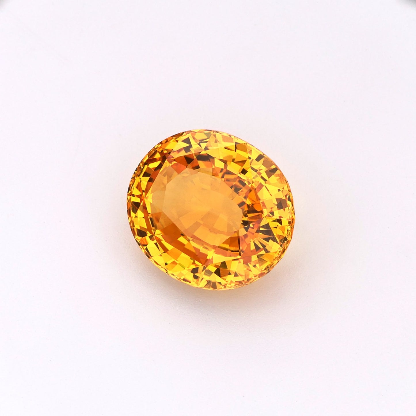 Fiery Orange Sapphire | Vivid Round Brilliant Cut Gemstone