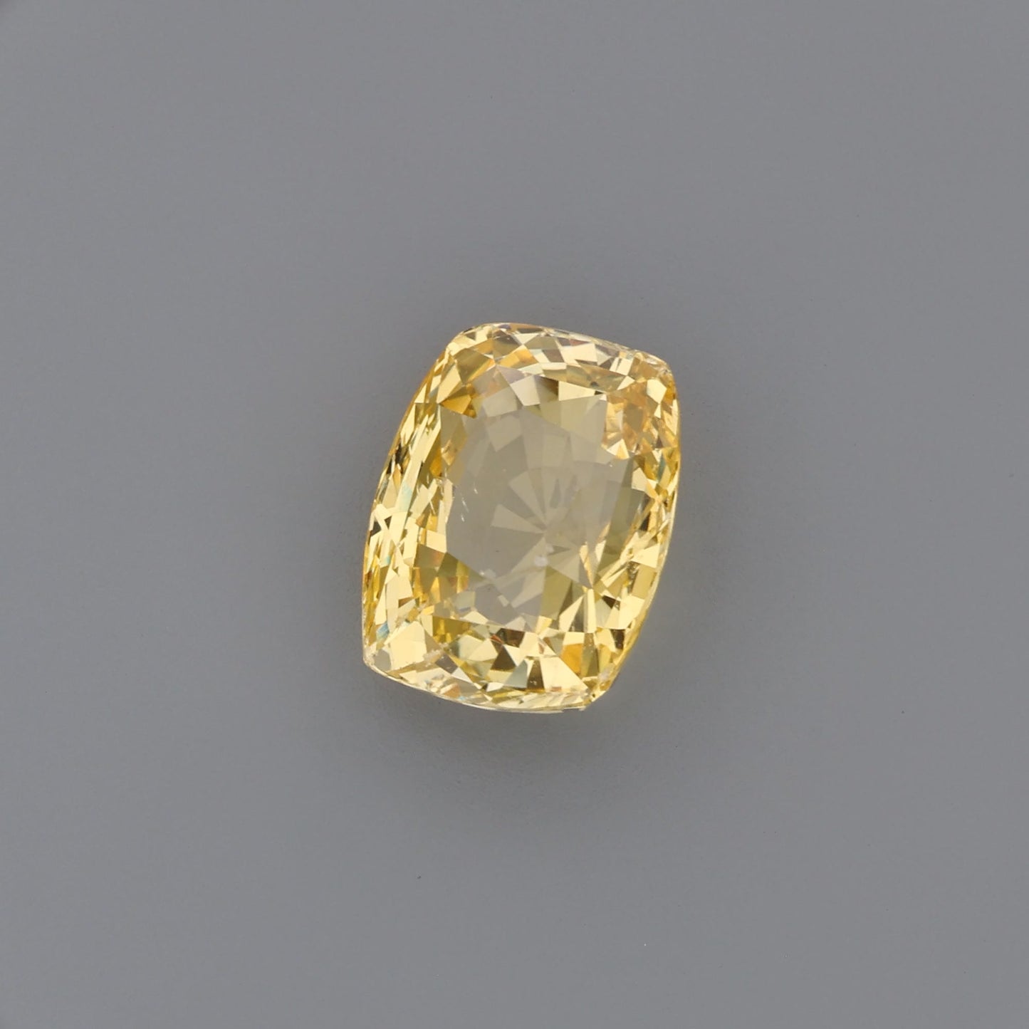 Stunning Lemon Yellow Sapphire Gemstone - Exceptional Cushion Cut Brilliance