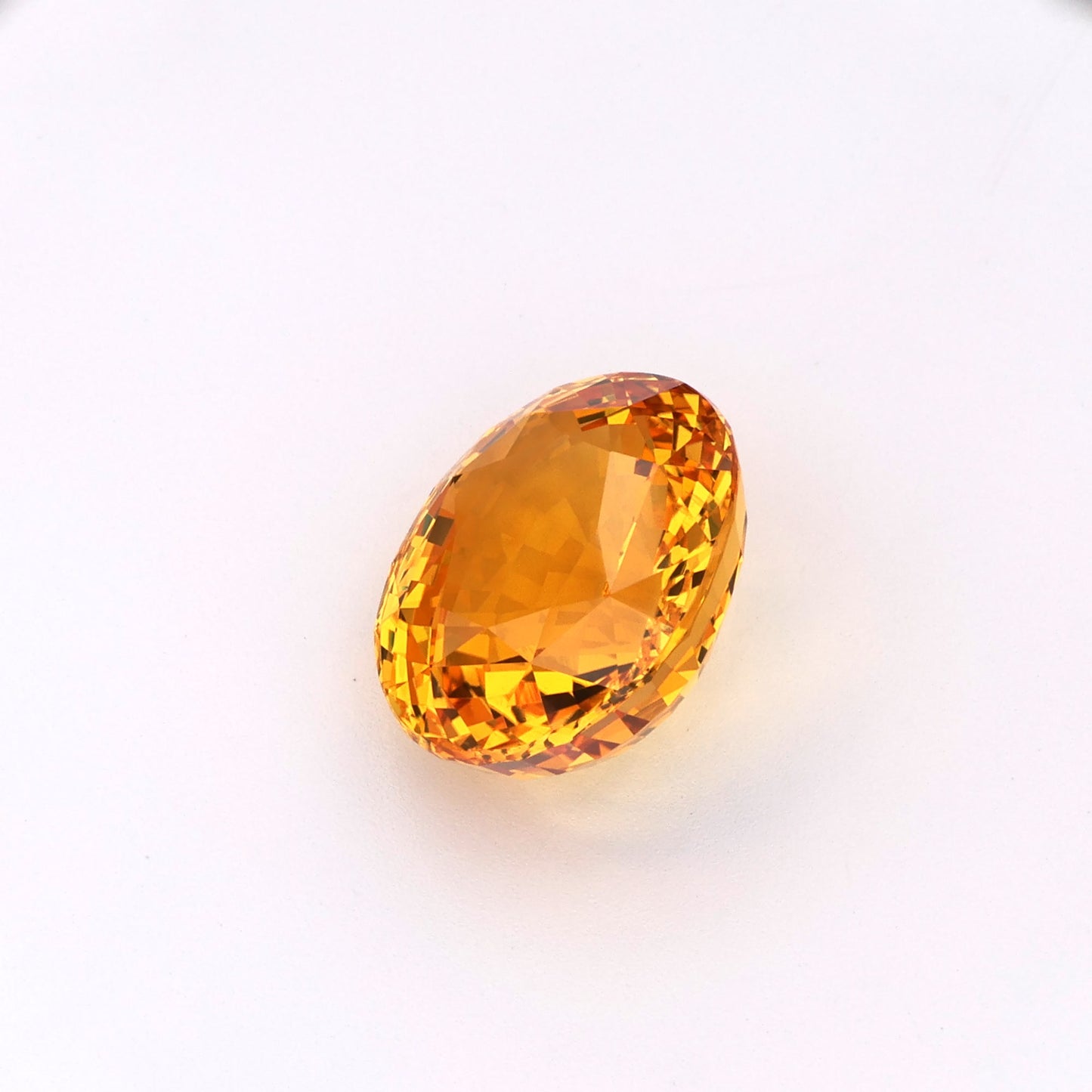 Fiery Orange Sapphire | Vivid Round Brilliant Cut Gemstone