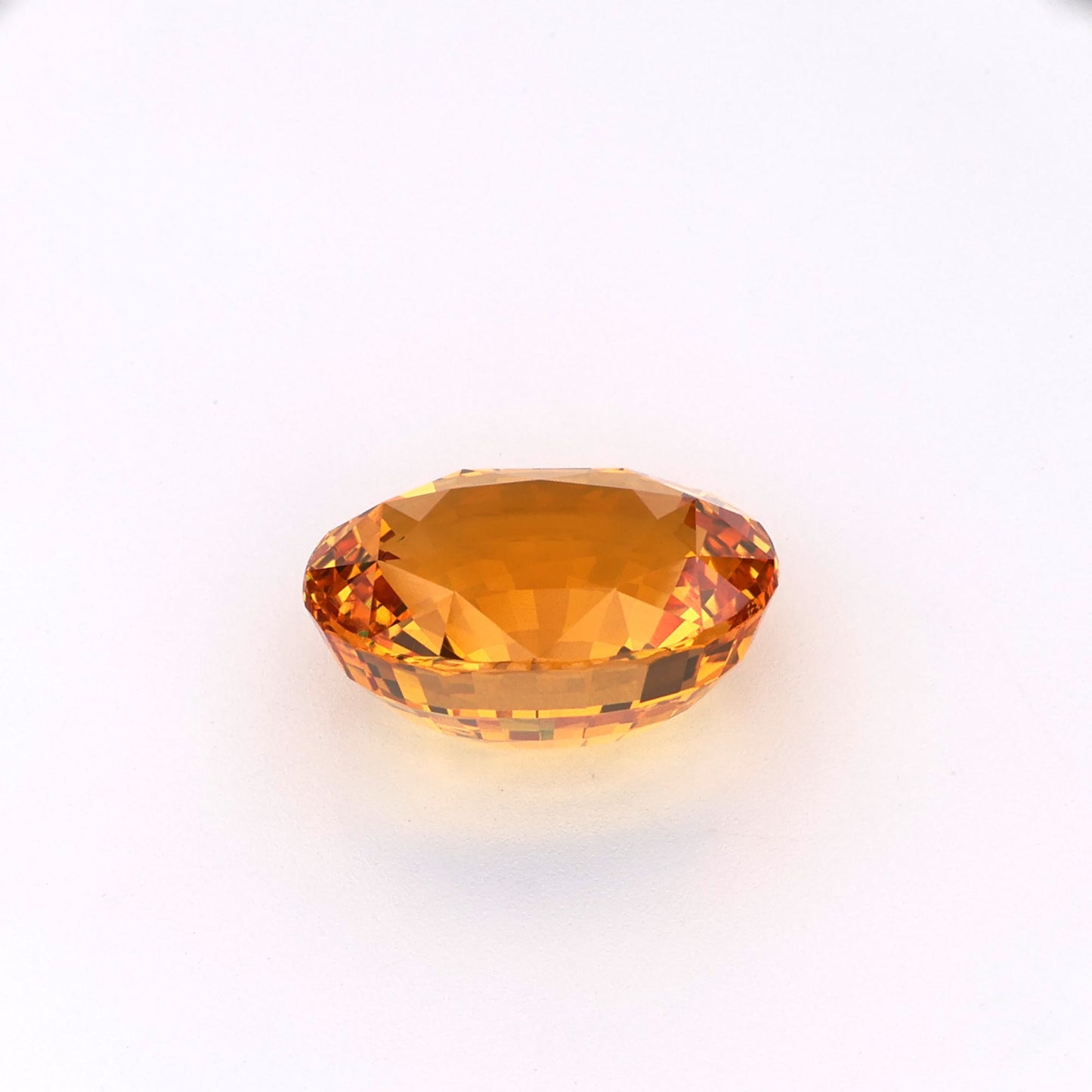 Fiery Orange Sapphire | Vivid Round Brilliant Cut Gemstone