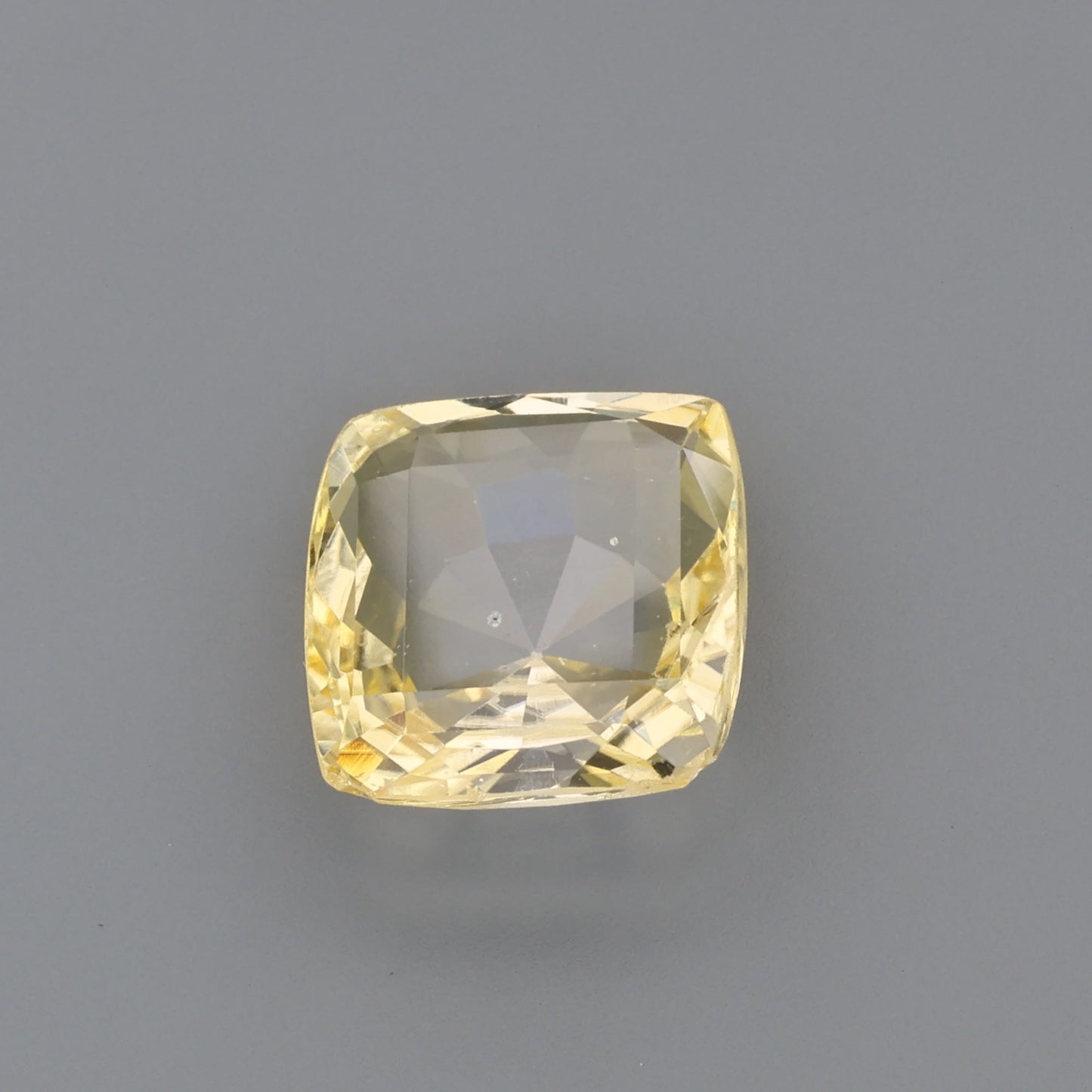 Vivid Yellow Cushion Cut Natural Sapphire