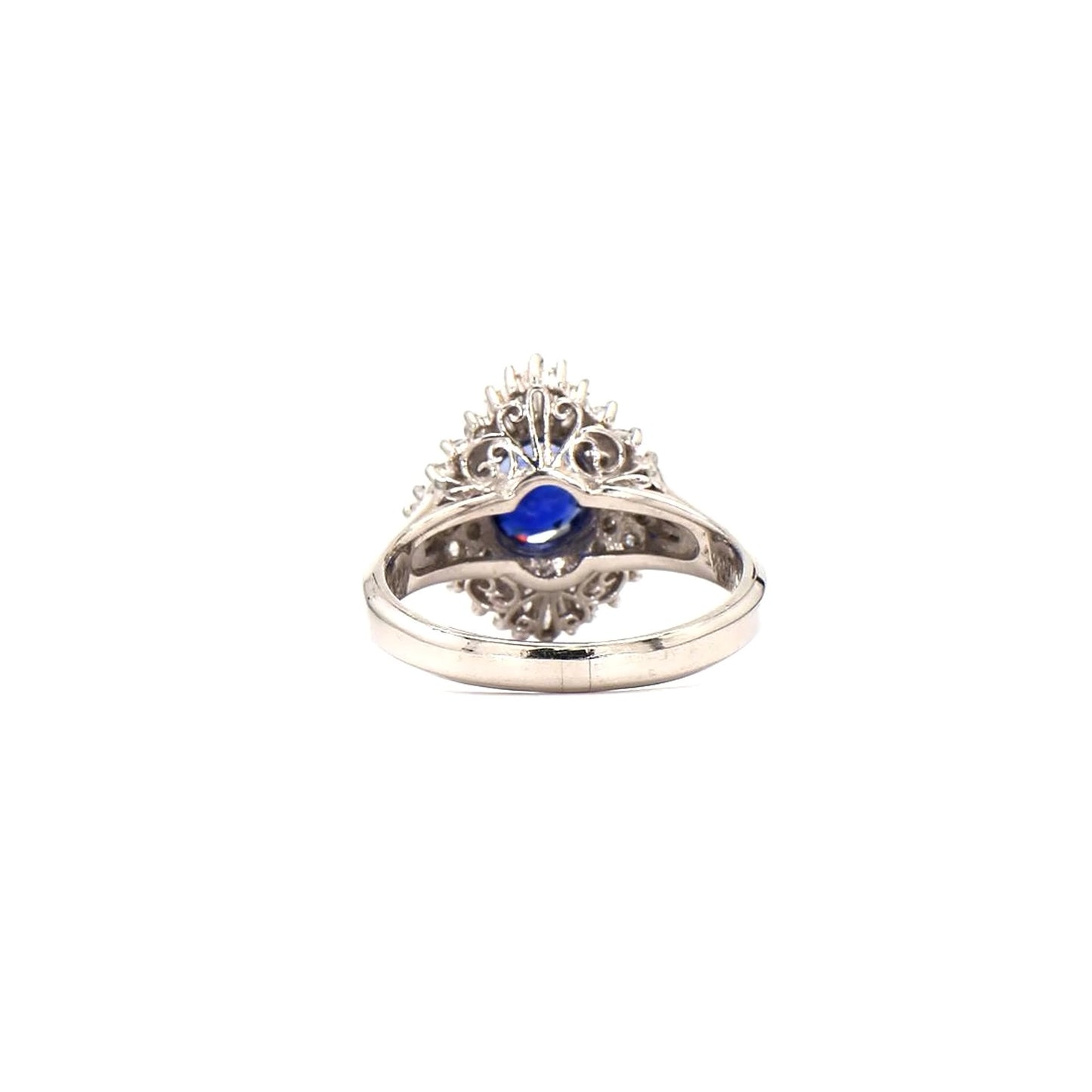 Art Deco Revival: Sapphire and Diamond Sunburst Ring