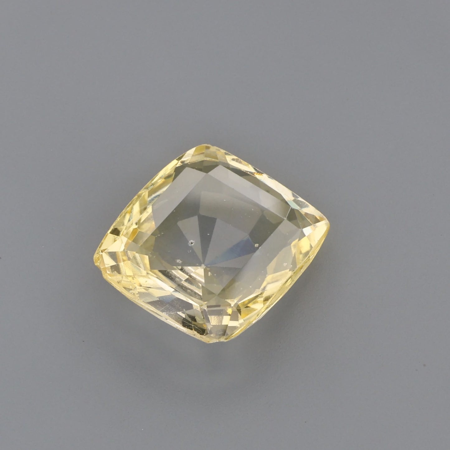 Vivid Yellow Cushion Cut Natural Sapphire