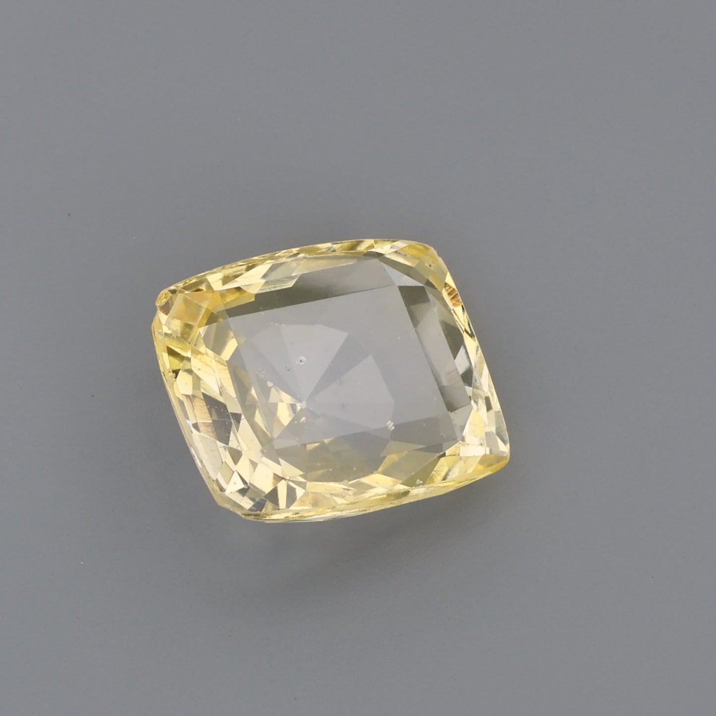 Vivid Yellow Cushion Cut Natural Sapphire
