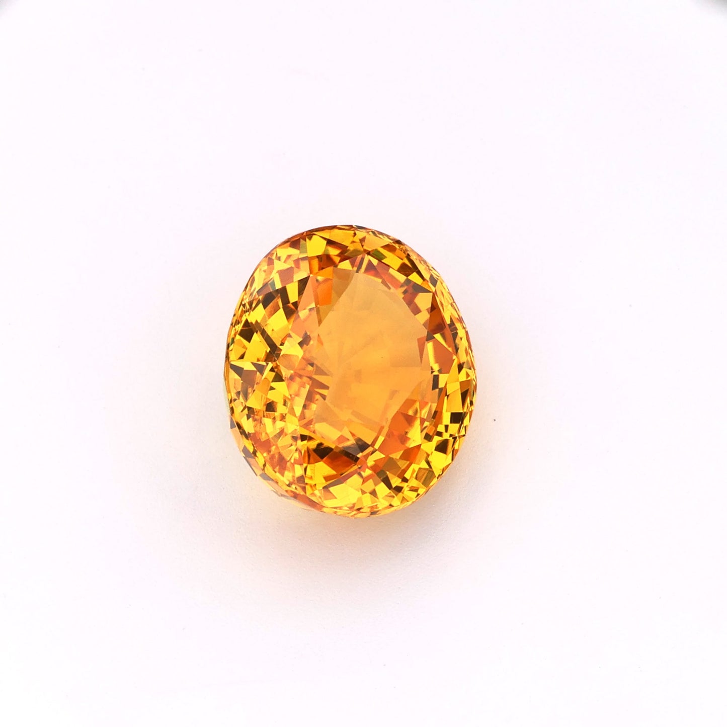 Fiery Orange Sapphire | Vivid Round Brilliant Cut Gemstone