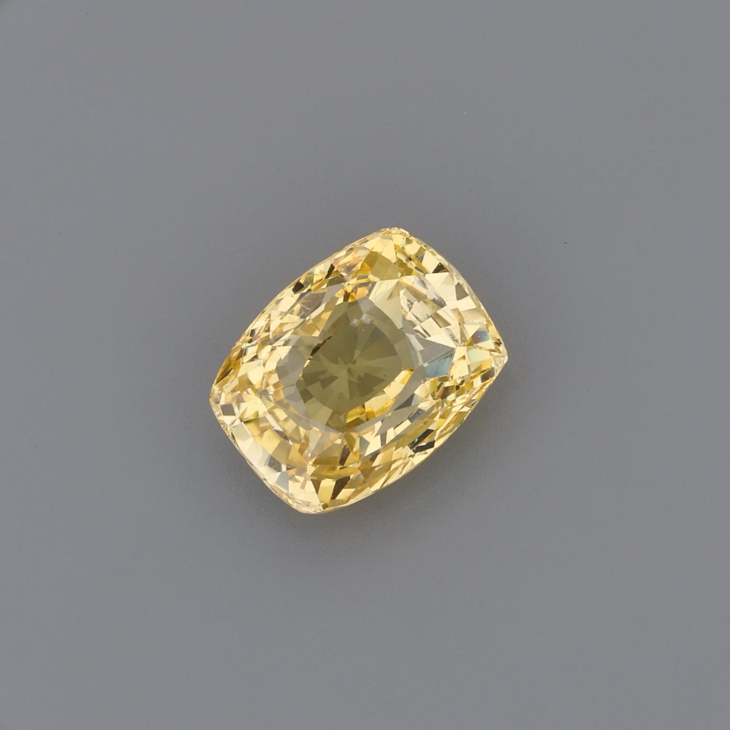 Stunning Lemon Yellow Sapphire Gemstone - Exceptional Cushion Cut Brilliance