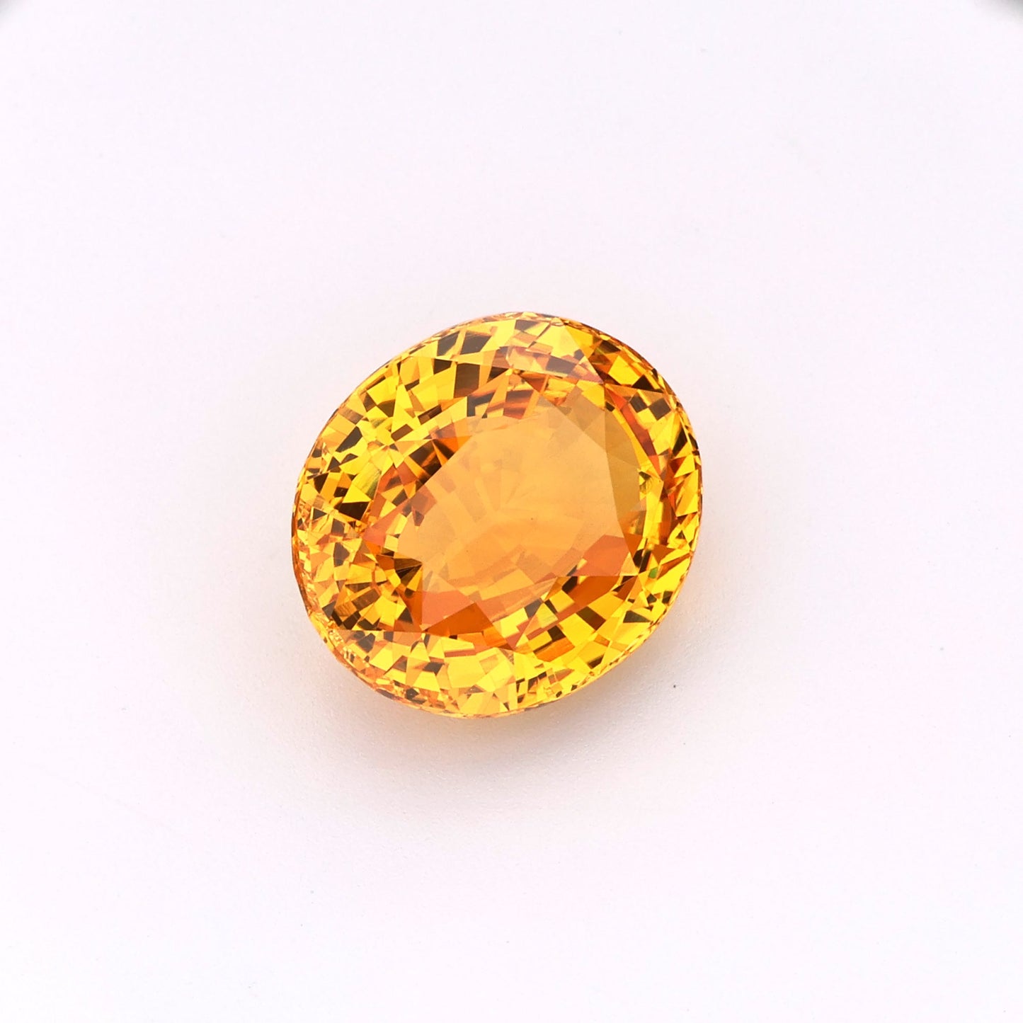 Fiery Orange Sapphire | Vivid Round Brilliant Cut Gemstone