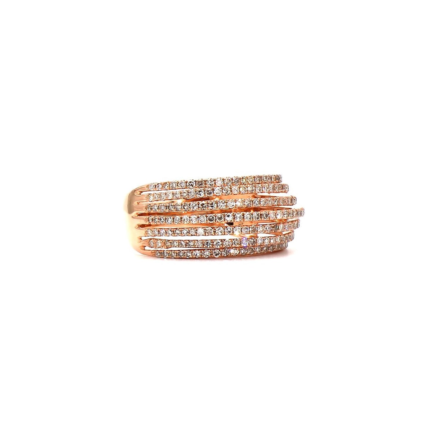 The Stacked Diamond Look: Wide & Bold Wedding Bands