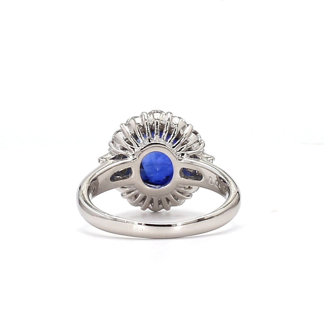 RING24-Vintage-Inspired Blue Sapphire Ring with Baguette Accents