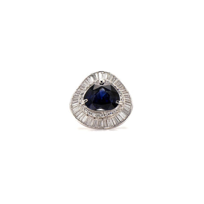 High-Impact Cocktail Rings: Bold Sapphire and Baguette Design