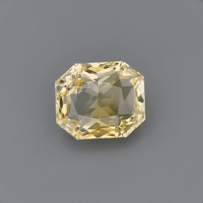 Vibrant Fancy Yellow Sapphire - Rectangular Radiant Cut Loose Gemstone