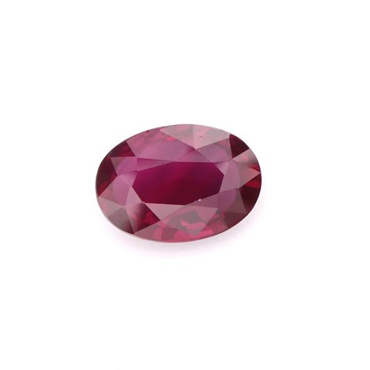 Vivid 'Blood Red' Oval Faceted Ruby - Timeless & Elegant