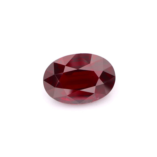 Vibrant Plum Red Oval Cut Natural Ruby Loose Gemstone