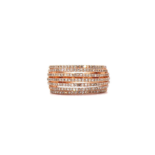 The Stacked Diamond Look: Wide & Bold Wedding Bands