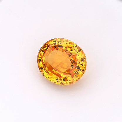 Fiery Orange Sapphire | Vivid Round Brilliant Cut Gemstone