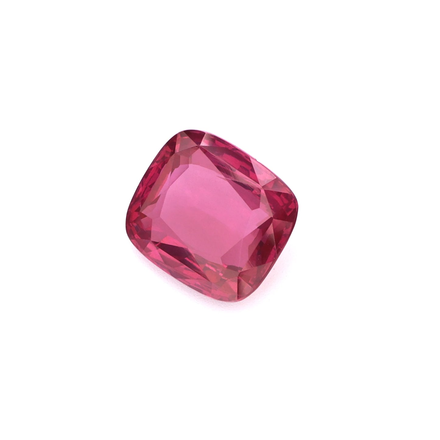 Vivid Purplish-Red Cushion Cut Natural Ruby