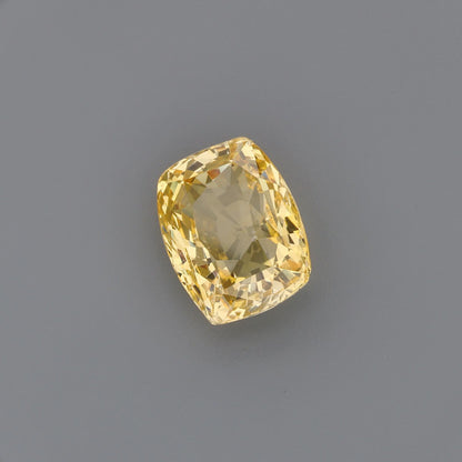 Stunning Lemon Yellow Sapphire Gemstone - Exceptional Cushion Cut Brilliance