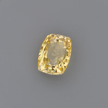 Stunning Lemon Yellow Sapphire Gemstone - Exceptional Cushion Cut Brilliance