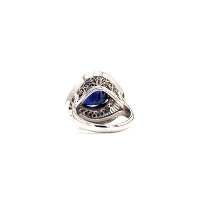 High-Impact Cocktail Rings: Bold Sapphire and Baguette Design