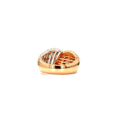 Sculpted Brilliance: Designer Two-Tone Diamond Statement Rings
