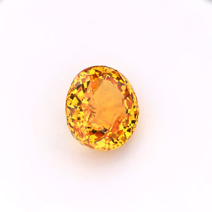 Fiery Orange Sapphire | Vivid Round Brilliant Cut Gemstone