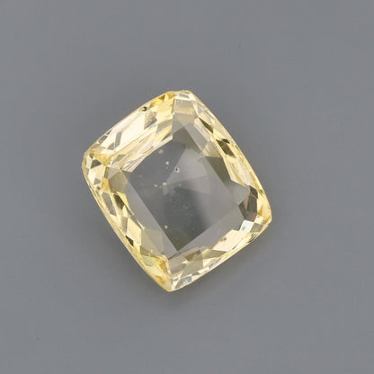 Vivid Yellow Cushion Cut Natural Sapphire