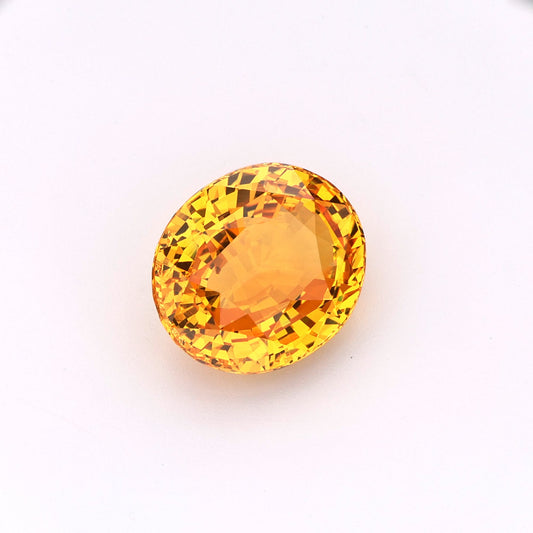 Fiery Orange Sapphire | Vivid Round Brilliant Cut Gemstone