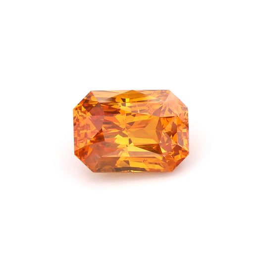 Brilliant Orange Sapphire – Radiant Rectangular