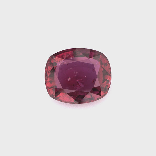 Romantic Heart Cut Purplish-Red Ruby Loose Gemstone