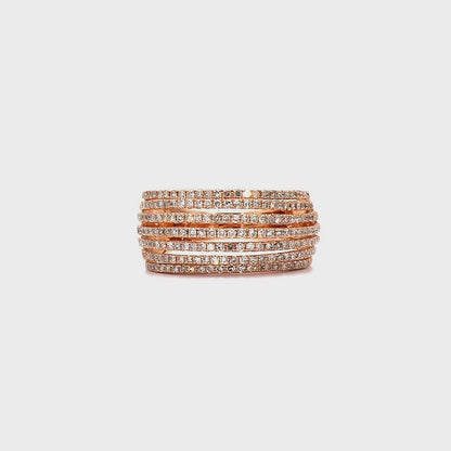 The Stacked Diamond Look: Wide & Bold Wedding Bands
