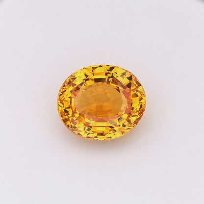 Fiery Orange Sapphire | Vivid Round Brilliant Cut Gemstone
