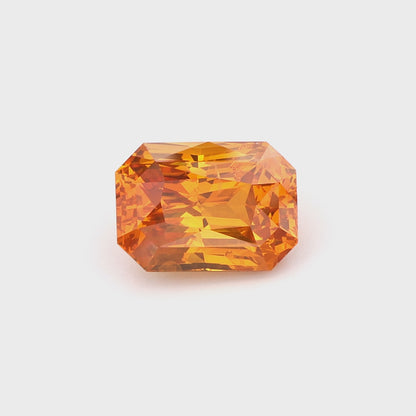 Brilliant Orange Sapphire – Radiant Rectangular