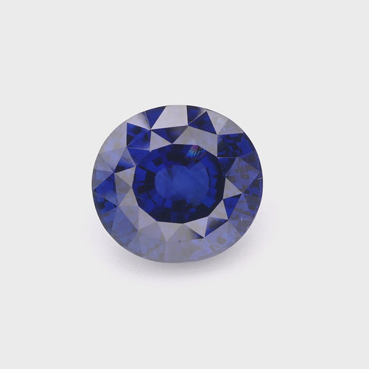 Exquisite Round Blue Sapphire