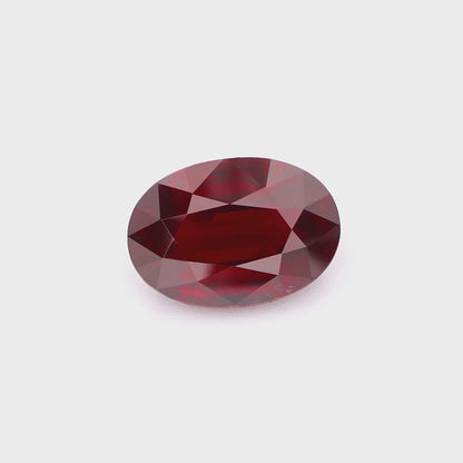 Vibrant Plum Red Oval Cut Natural Ruby Loose Gemstone