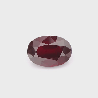 A-RU090-Deep Red Natural Ruby - Oval Cut Loose Gemstone