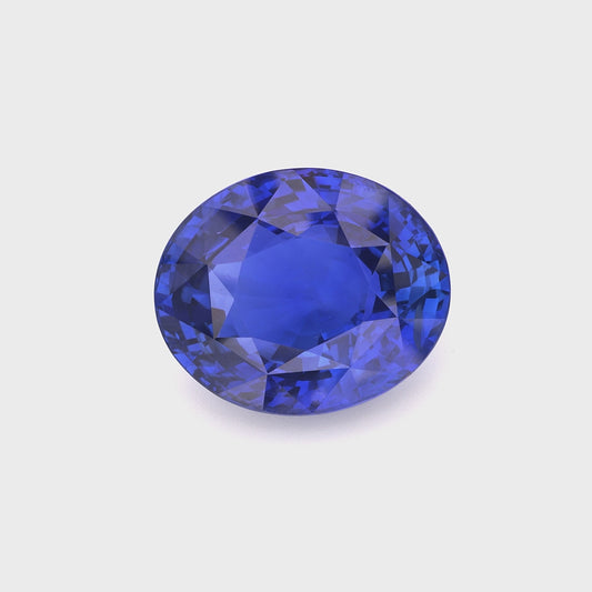 Vivid Royal Blue Oval Cut Natural Sapphire Loose Gemstone