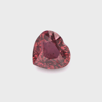 Romantic Heart-Cut Rhodolite Rubellite Tourmaline Loose Gemstone