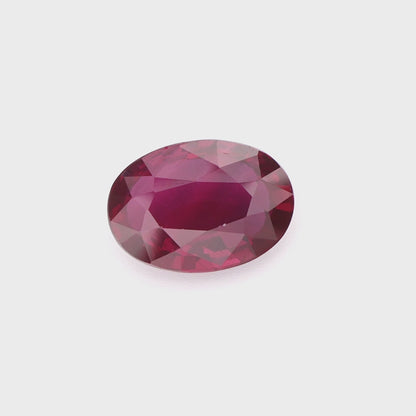 Vivid 'Blood Red' Oval Faceted Ruby - Timeless & Elegant
