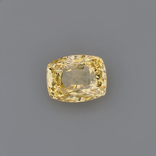 Stunning Lemon Yellow Sapphire Gemstone - Exceptional Cushion Cut Brilliance