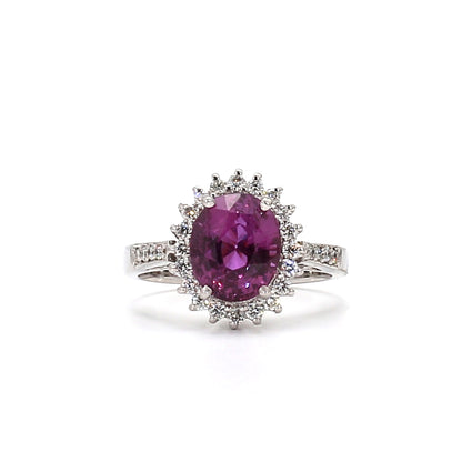 Pink Sapphire Oval Ring – Elegance and Charm in Every Curve